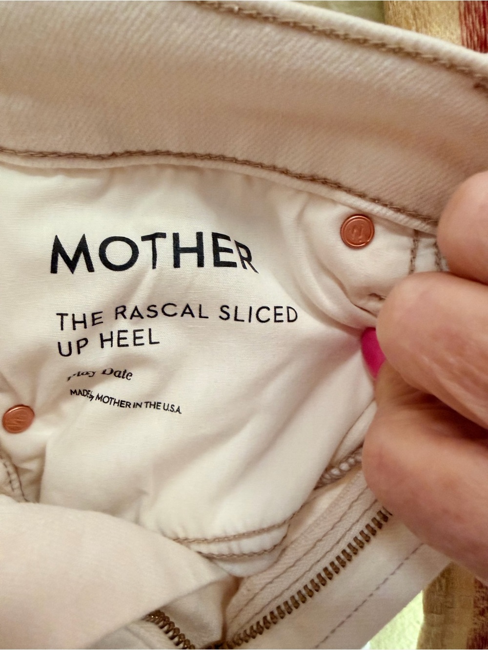 MOTHER White High-Rise Split-Hem Chinos - Picture 6 of 9